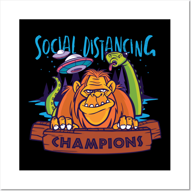 Social Distancing Champions Wall Art by Imaginariux